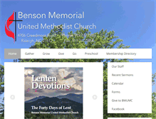 Tablet Screenshot of bensonmemorial.org